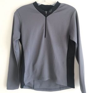 FOX Racing Half Zip Gray Back Logo Medium Womans